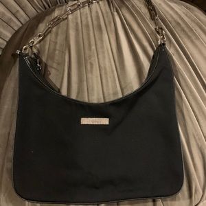 Gucci Silver Chain Handbag Black Authentic